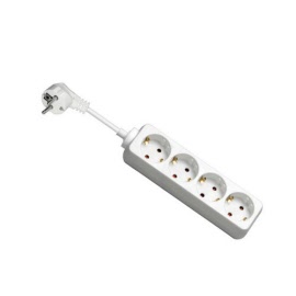 stekkerdoos 4 met randaarde wit