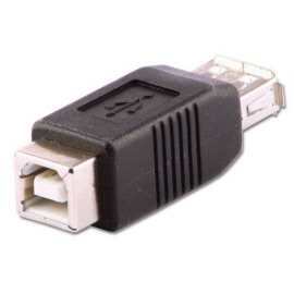 usb a female naar usb b female 2.0 adapter