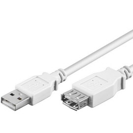 usb a verlengkabel grijs